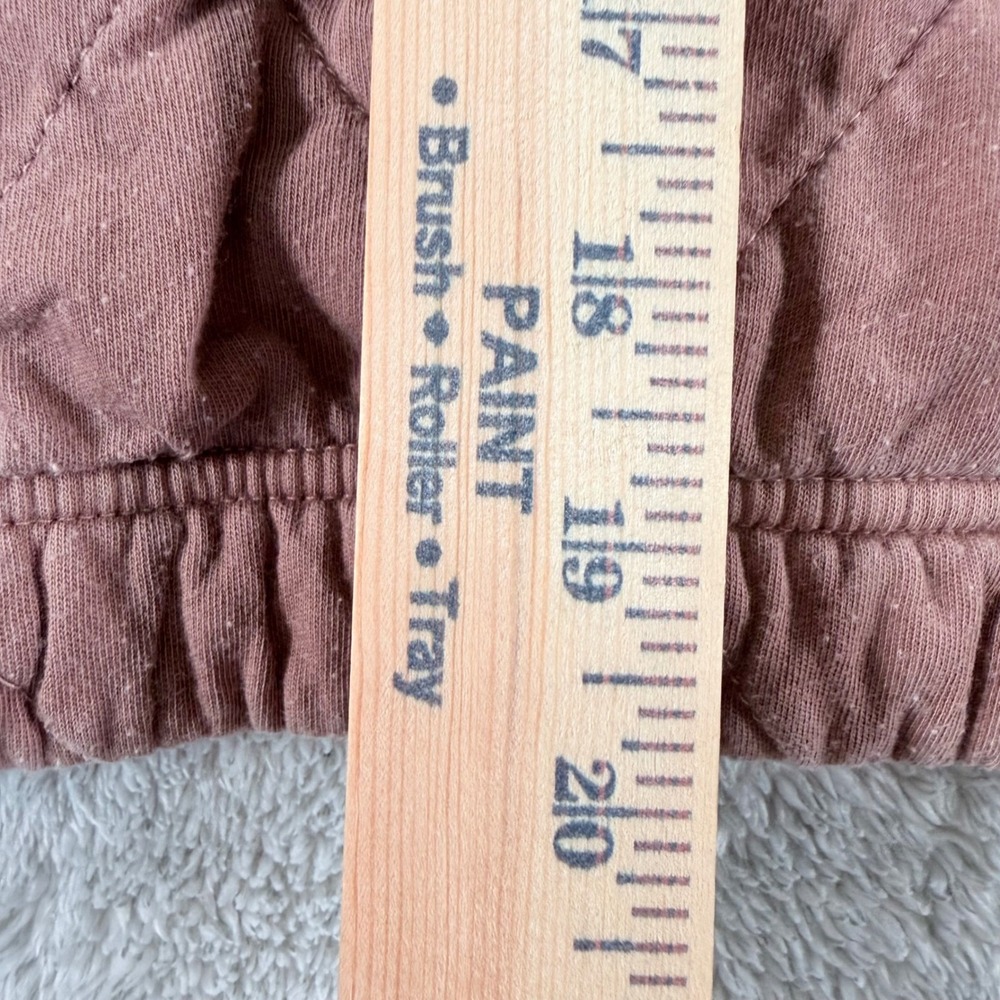 Abercrombie & Fitch Pullover Womens S Mauve Quilted Quarter Zip Garment Dyed - Picture 8 of 8